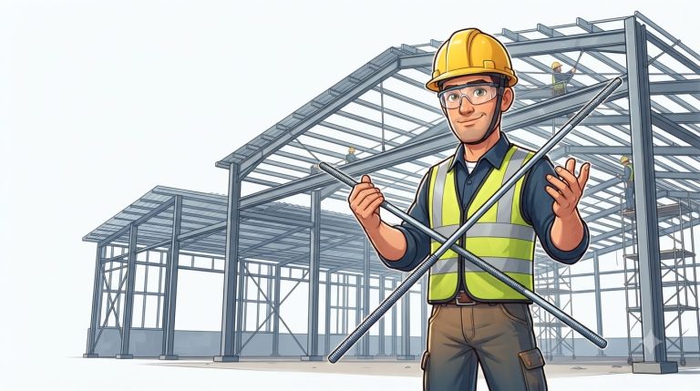 engineer holding steel sag rod 202609031102